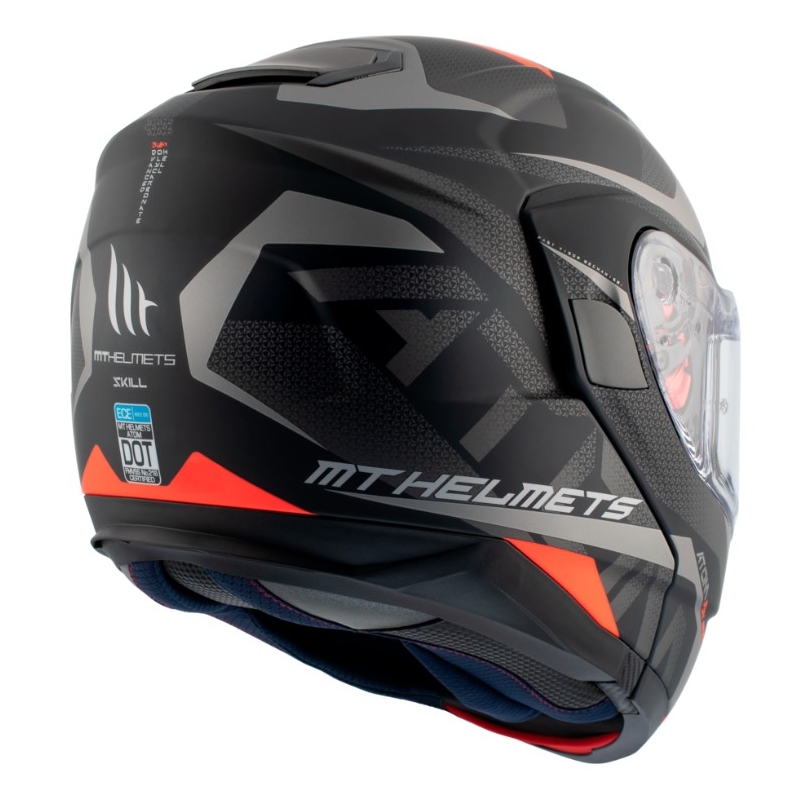 MT Atom SV Skill A1 czarny kask motocyklowy typu tip-up