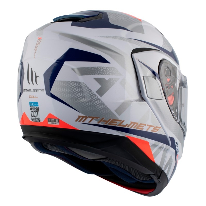 MT Atom SV Skill A0 kask motocyklowy biało-niebieski wyprzedaż