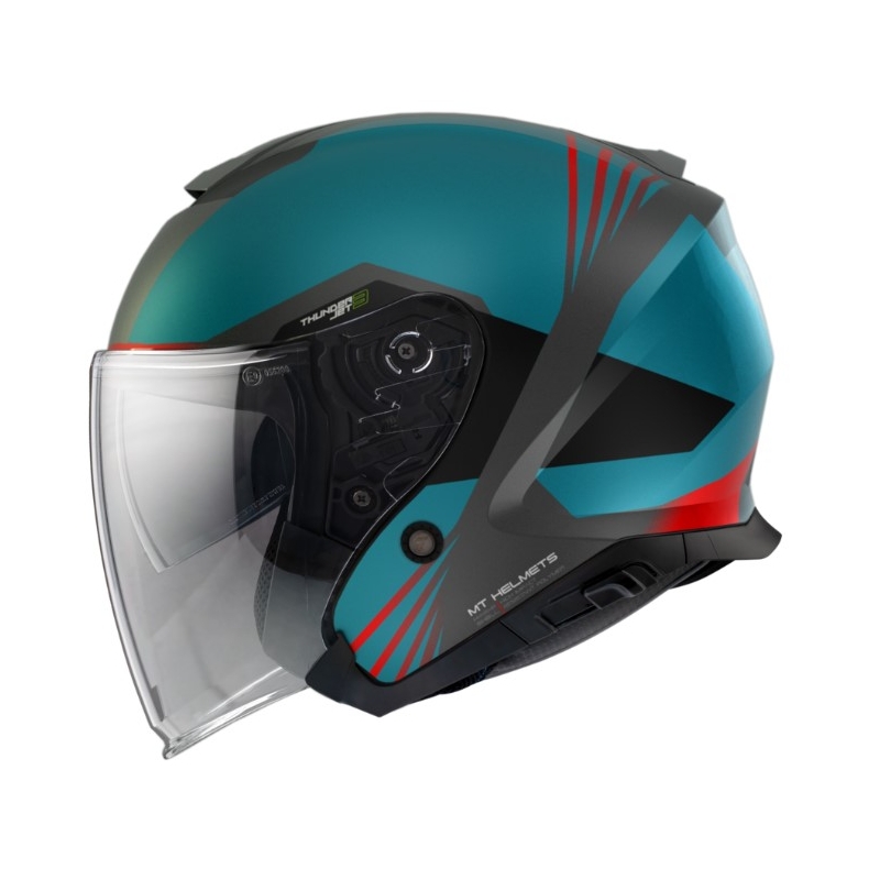 Otwarty kask motocyklowy MT Thunder 3 SV Jet STARGATE A2 MATT GREY wyprzedaż