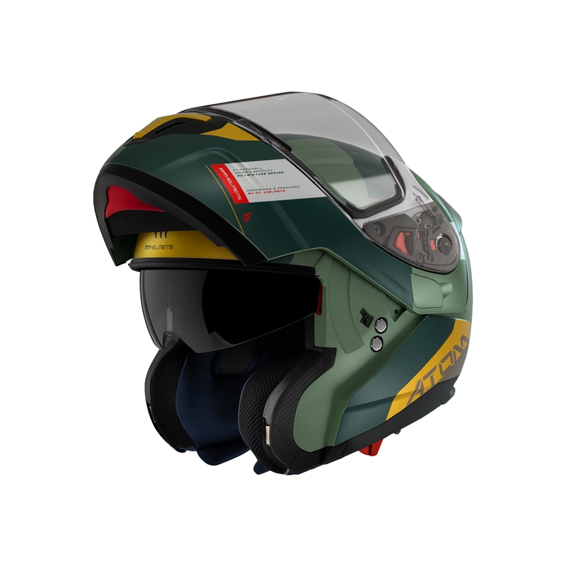 Sprzedam kask motocyklowy składany MT Atom SV Gorex C6 żółto-zielony wyprzedaż
