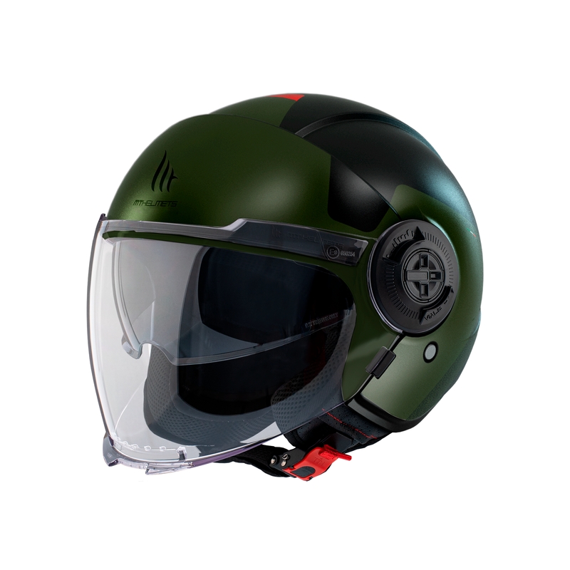 Kask motocyklowy otwarty MT Viale SV S Beta A6 czarno-zielony