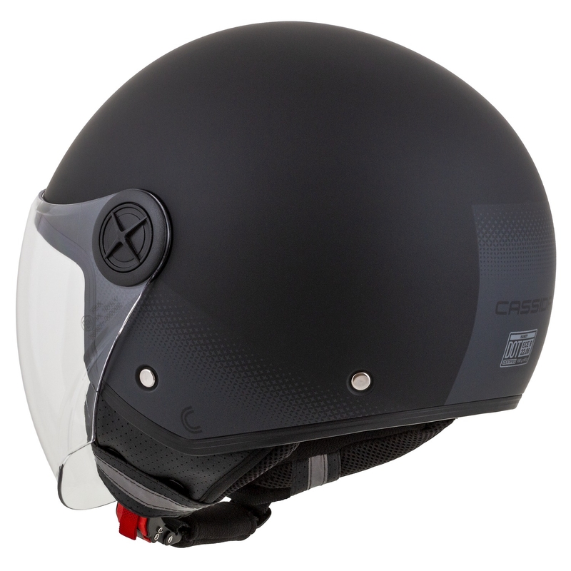 Otwarty kask motocyklowy Cassida Handy czarno-szary