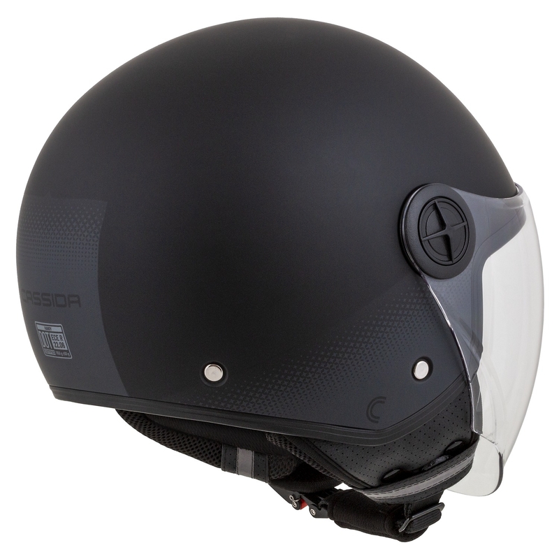 Otwarty kask motocyklowy Cassida Handy czarno-szary