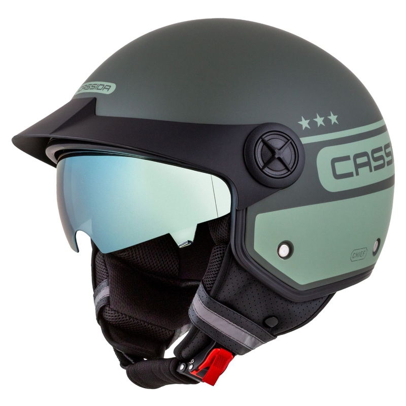 Kask motocyklowy otwarty Cassida Handy Plus Chief zielony