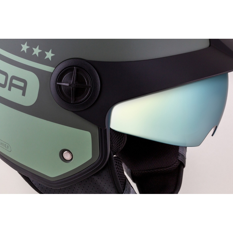 Kask motocyklowy otwarty Cassida Handy Plus Chief zielony