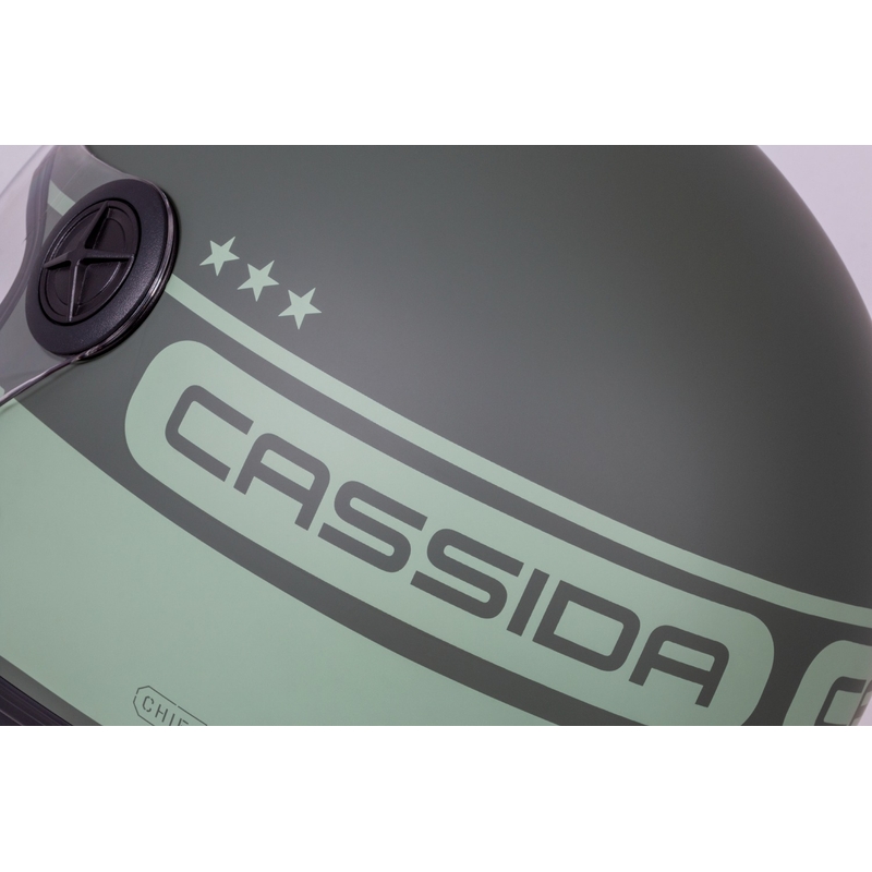 Kask motocyklowy otwarty Cassida Handy Plus Chief zielony