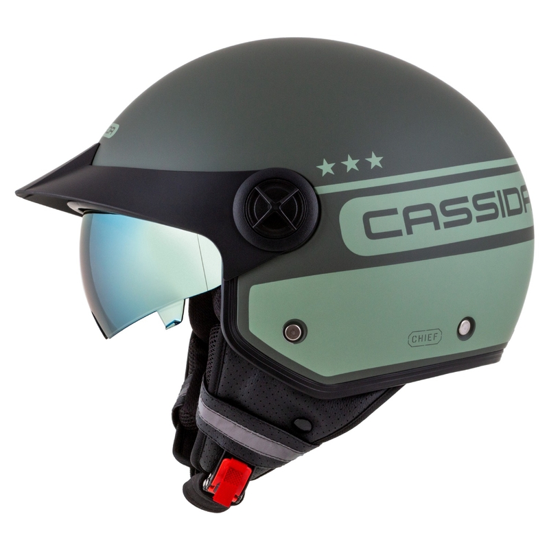 Kask motocyklowy otwarty Cassida Handy Plus Chief zielony
