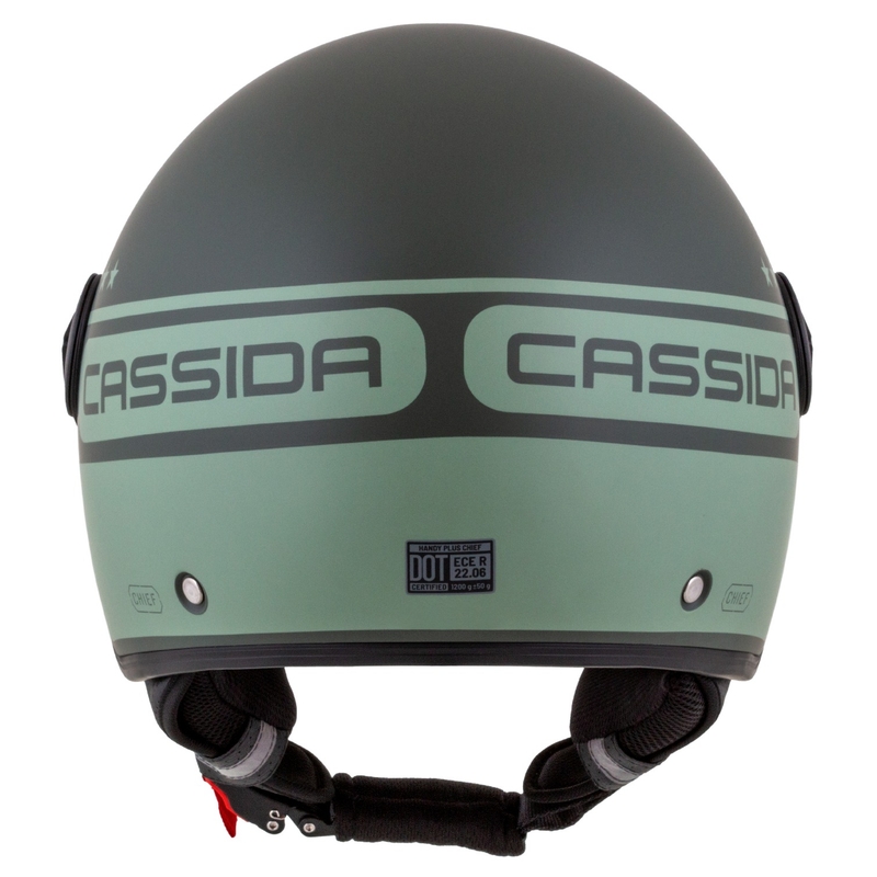 Kask motocyklowy otwarty Cassida Handy Plus Chief zielony