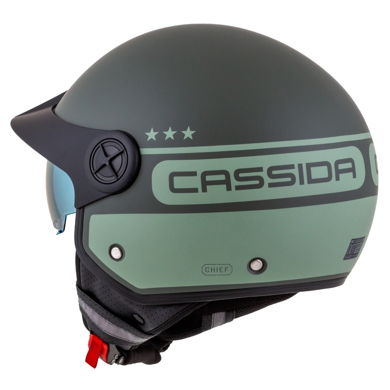 Kask motocyklowy otwarty Cassida Handy Plus Chief zielony