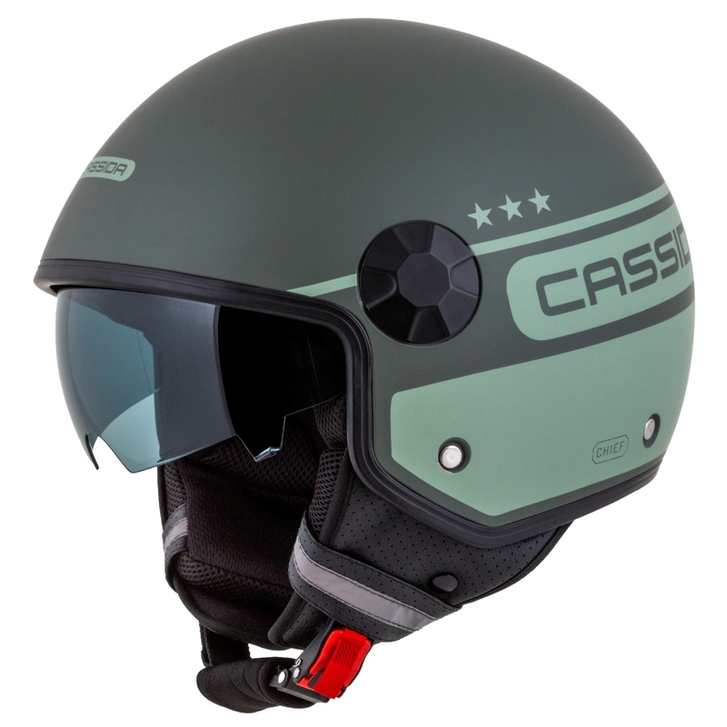 Kask motocyklowy otwarty Cassida Handy Plus Chief zielony