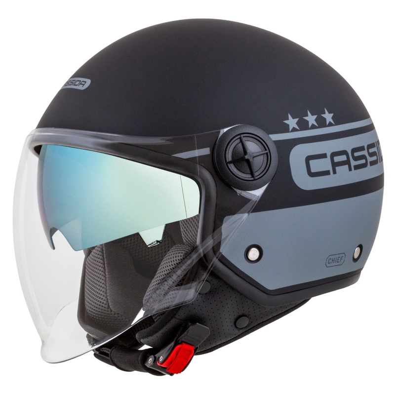 Kask motocyklowy otwarty Cassida Handy Plus Chief szary-czarny