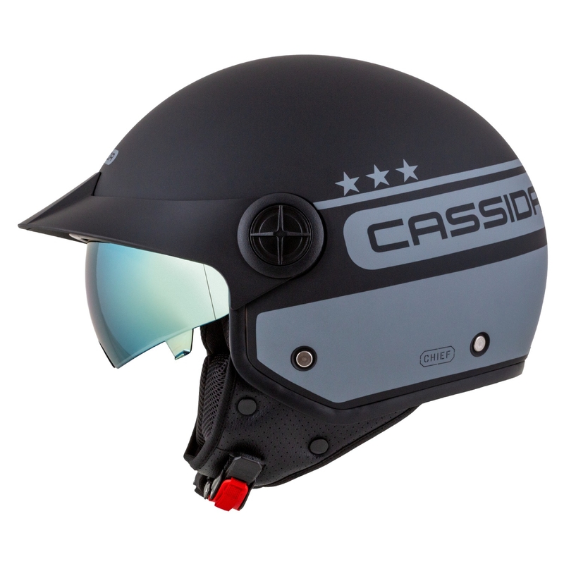 Kask motocyklowy otwarty Cassida Handy Plus Chief szary-czarny