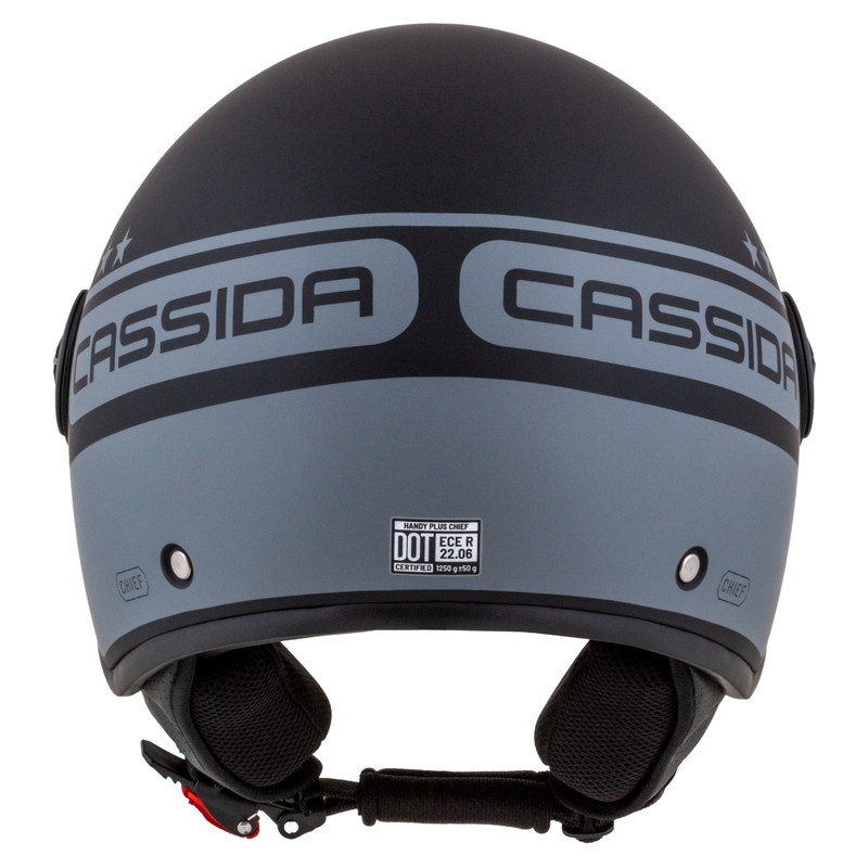 Kask motocyklowy otwarty Cassida Handy Plus Chief szary-czarny
