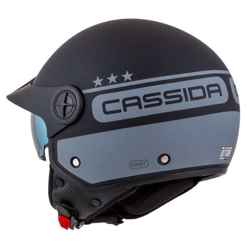 Kask motocyklowy otwarty Cassida Handy Plus Chief szary-czarny