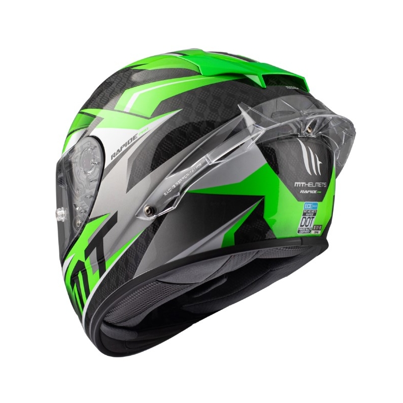 Sprzedam kask motocyklowy integralny MT Rapide Pro Fugaz A6 czarno-szaro-biało-zielony wyprzedaż