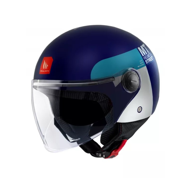 MT Street Inboard C7 otwarty kask motocyklowy niebieski