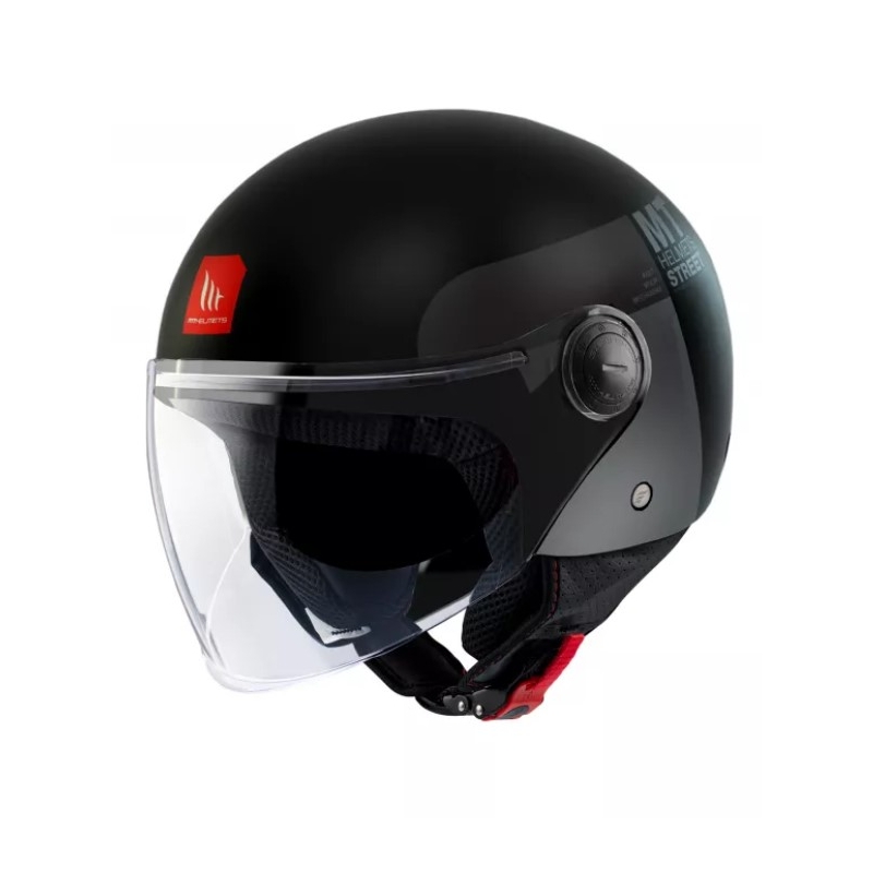 MT Street Inboard D2 Otwarty kask motocyklowy czarno-szary wyprzedaż