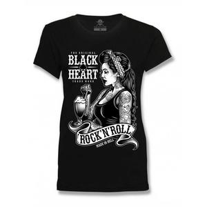 Koszulka damska Black Heart Pin Up Shake T-Shirt czarna