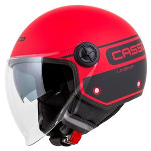 Kask motocyklowy otwarty Cassida Handy Plus Linear Red-Black