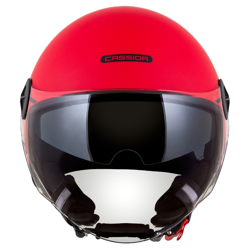 Kask motocyklowy otwarty Cassida Handy Plus Linear Red-Black