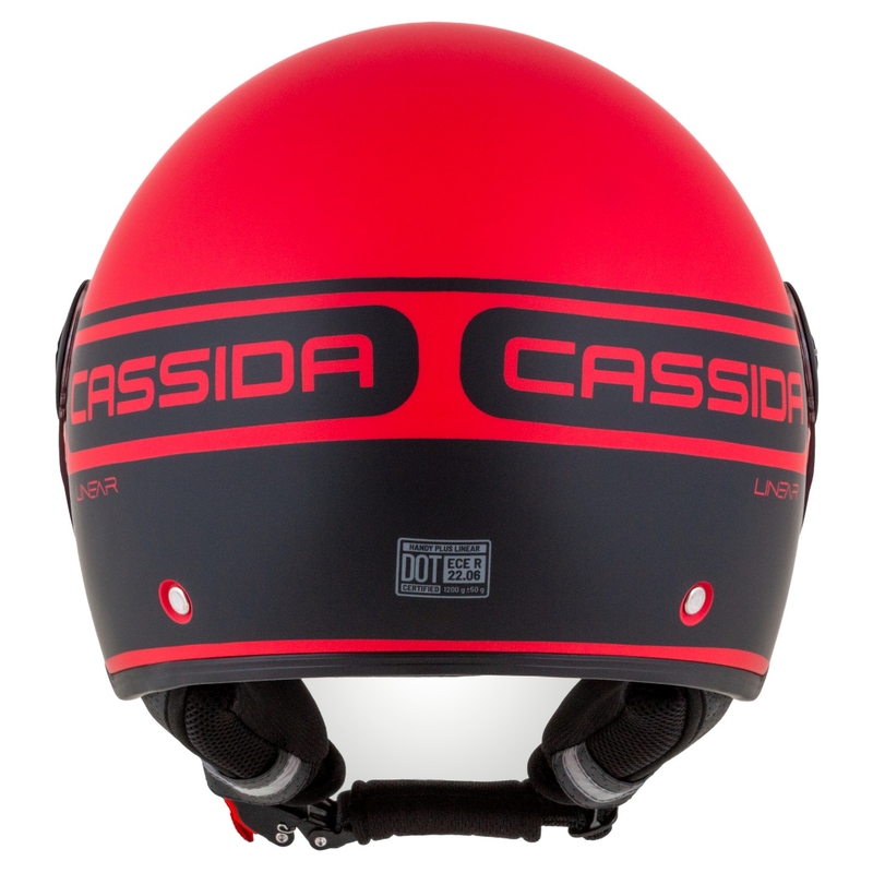 Kask motocyklowy otwarty Cassida Handy Plus Linear Red-Black