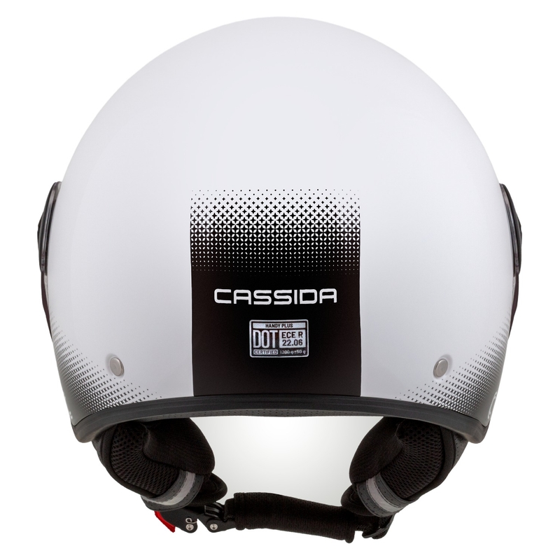 Kask motocyklowy otwarty Cassida Handy Plus biało-czarny