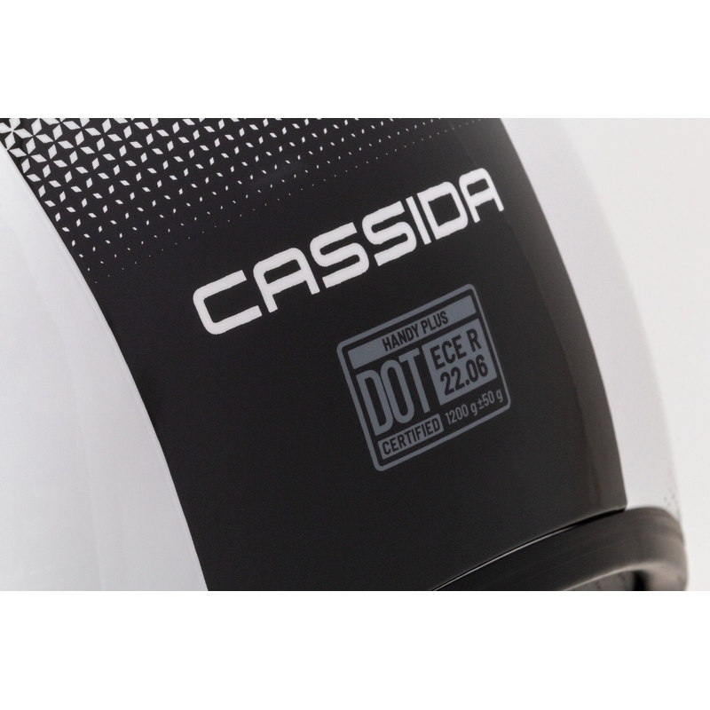 Kask motocyklowy otwarty Cassida Handy Plus biało-czarny