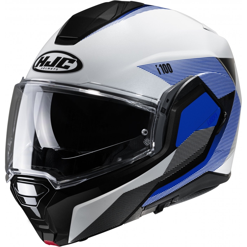 Kask motocyklowy HJC i100 Beston MC2 Flip Up Czarny Niebieski Biały Wyprzedaż