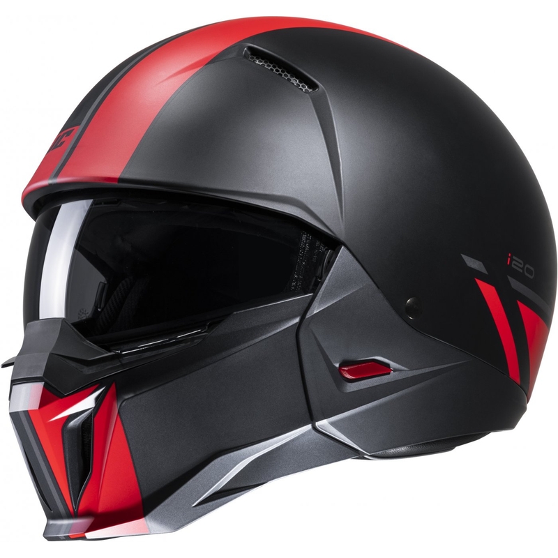 Kask otwarty HJC i20 Batol MC1SF czerwono-czarny wyprzedaż