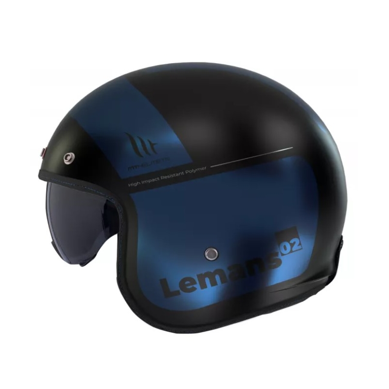 MT LeMans 2 SV Quality B7 Otwarty kask motocyklowy czarno-niebieski