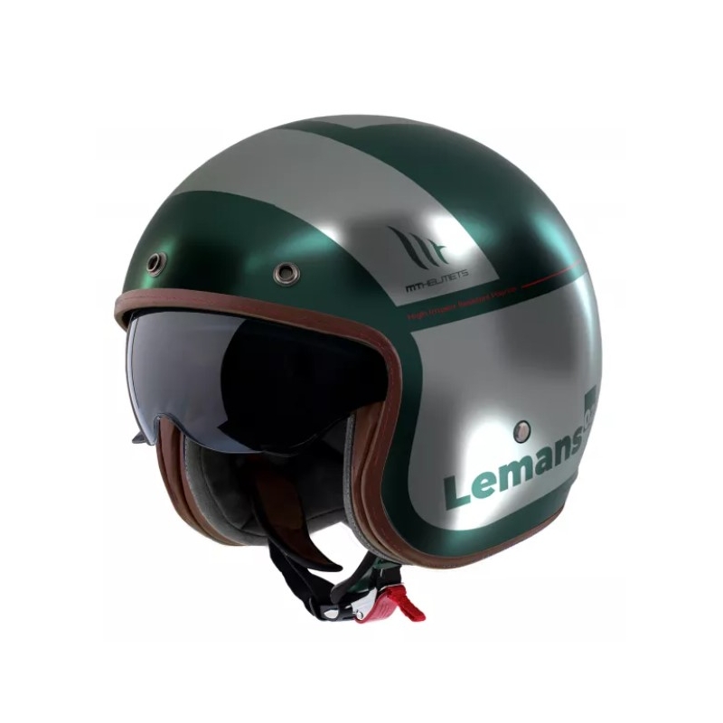 MT LeMans 2 SV Quality C2 otwarty kask motocyklowy zielono-szary