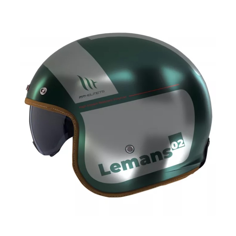 MT LeMans 2 SV Quality C2 otwarty kask motocyklowy zielono-szary