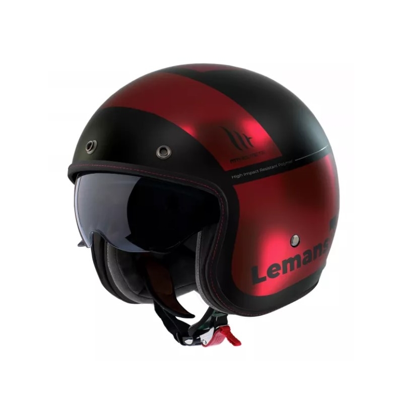 MT Le Mans 2 SV Quality B2 Otwarty kask motocyklowy Black-Red