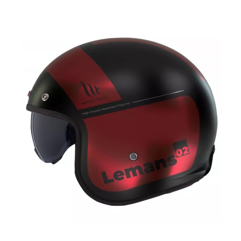 MT Le Mans 2 SV Quality B2 Otwarty kask motocyklowy Black-Red