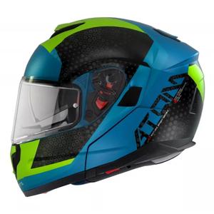 MT Atom SV Adventure A7 kask motocyklowy czarno-zielono-niebieski