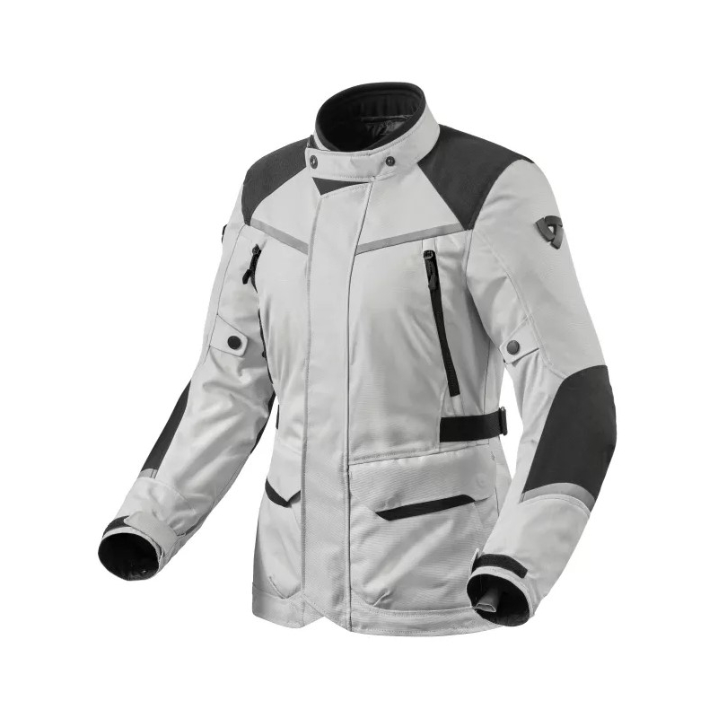 Damska kurtka motocyklowa Revit Voltiac 3 H2O srebrno-czarna