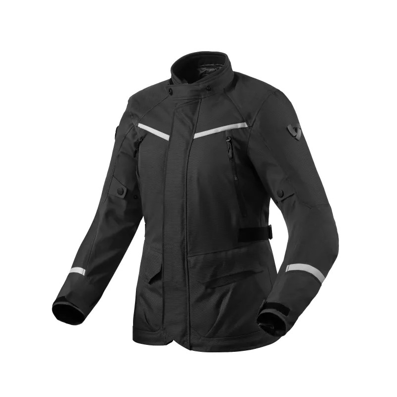 Damska kurtka motocyklowa Revit Voltiac 3 H2O czarno-srebrna