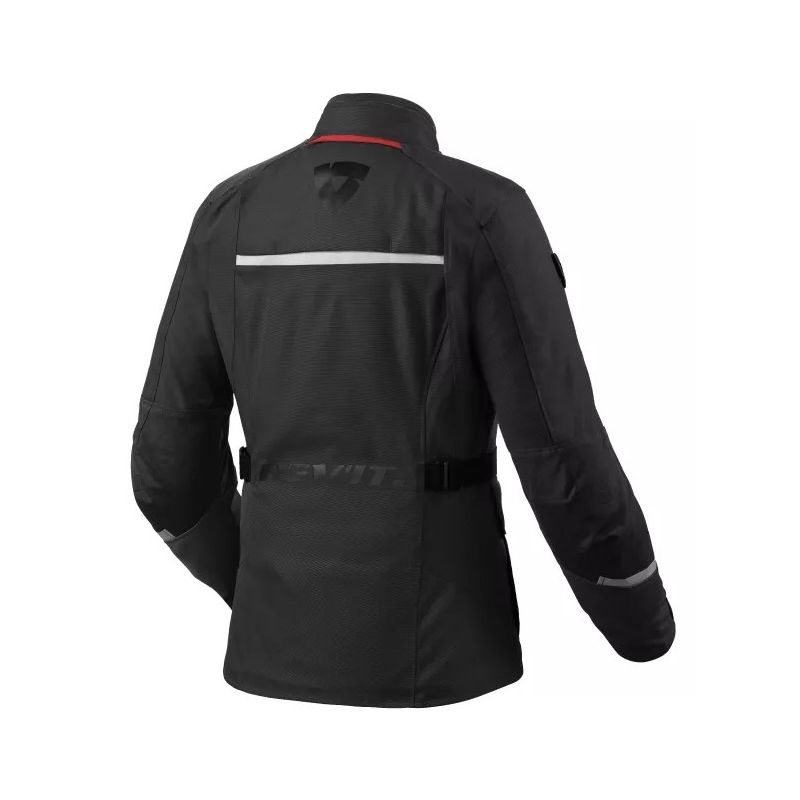 Damska kurtka motocyklowa Revit Voltiac 3 H2O czarno-srebrna