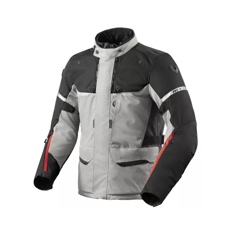 Kurtka motocyklowa Revit Outback 4 H2O srebrno-czarna