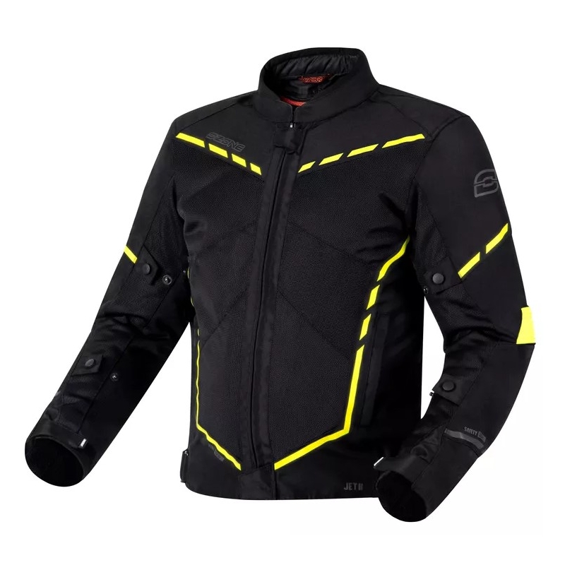 Kurtka motocyklowa Ozone Jet II czarno-fluo żółta wyprzedaż