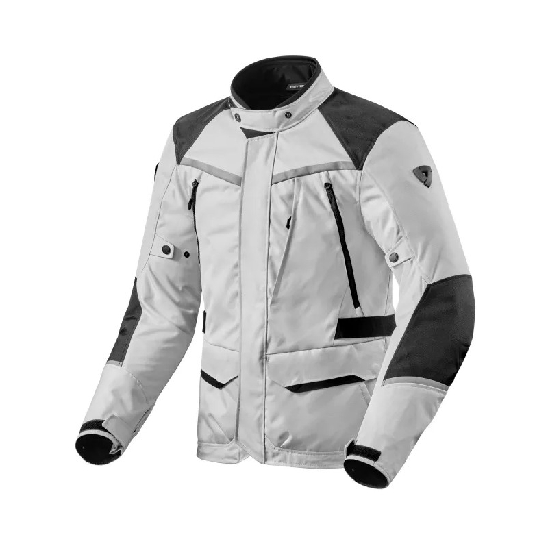 Kurtka motocyklowa Revit Voltiac 3 H2O srebrno-czarna