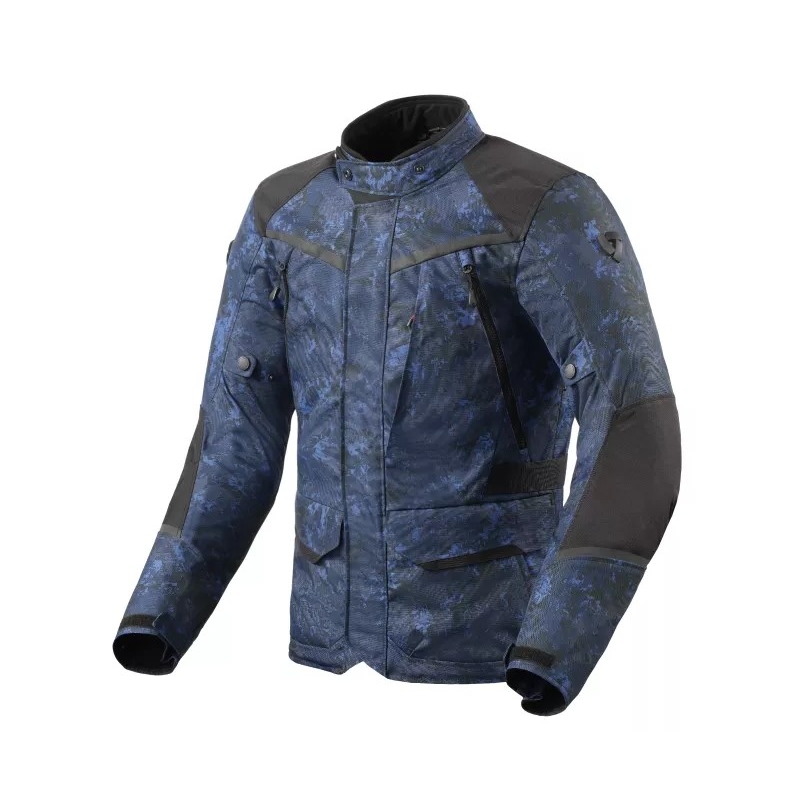 Niebieska kurtka motocyklowa Revit Voltiac 3 H2O camo wyprzedaż