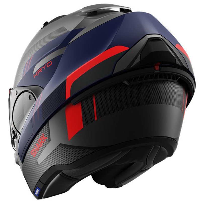 Kask z podnoszoną szczęką SHARK EVO-ES Kryd czarno-czerwono-ciemno niebieski