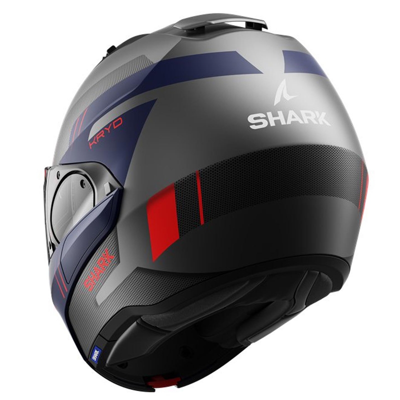 Kask z podnoszoną szczęką SHARK EVO-ES Kryd czarno-czerwono-ciemno niebieski