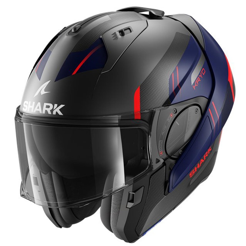 Kask z podnoszoną szczęką SHARK EVO-ES Kryd czarno-czerwono-ciemno niebieski