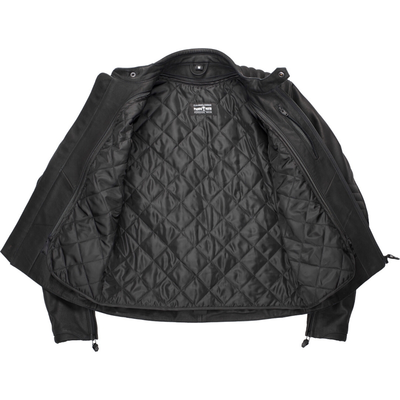 Skórzana kurtka motocyklowa PANDO MOTO Tatami LT 01 czarny outlet wyprzedaż