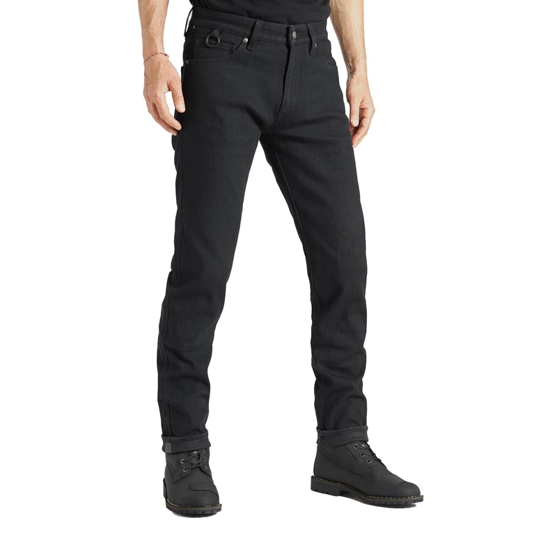 Jeansy motocyklowe PANDO MOTO Steel Black 02 czarny outlet wyprzedaż