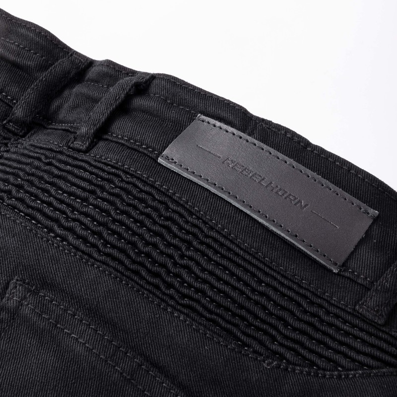Jeansy motocyklowe Rebelhorn Vandal Twill czarne wyprzedaż
