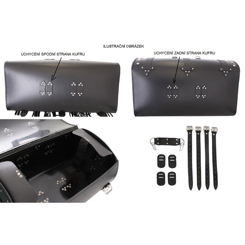 Moto kufer skórzany Chopper RSA-3B