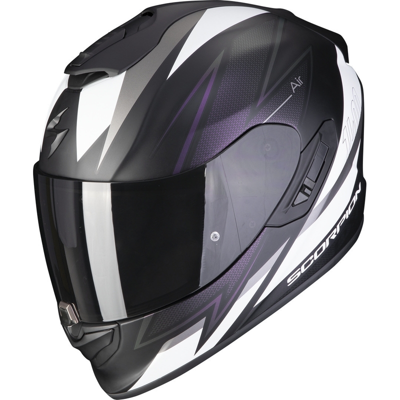 Kask integralny Scorpion EXO-1400 EVO Air Thelios czarno-biało-fioletowy